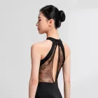 Sansha 50BC2104P/B Tricou de balet cu gât înalt și inserții de dantelă