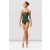 Bloch Katya Mirage Spaghetti Strap Leotard with Tulle Insert Bordeaux