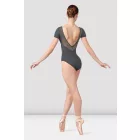 Bloch short-sleeved dress, V-back, with woven pattern L9242