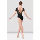 Bloch short-sleeved dress, V-back, with woven pattern L9242