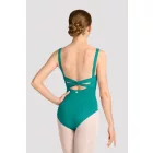 Bloch M50004 sleeveless leotard with cross-back and dot print
