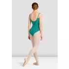 Bloch M70005 spaghetti strap leotard with tulle insert and dot print