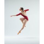 Ballet Rosa Aly Tricou de balet cu model de catifea, cu mânecă jumătate