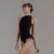 Ballet Rosa Amelie – body cu guler înalt și inserții din dantelă