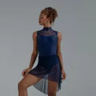 Ballet Rosa Berenice – body cu guler înalt și inserții din dantelă