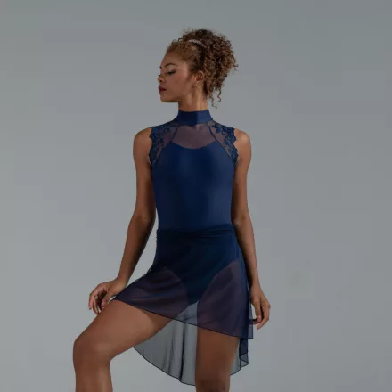 Ballet Rosa Berenice – body cu guler înalt și inserții din dantelă