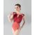 Delia dress with lace/tulle inserts, microfiber in Bordeaux