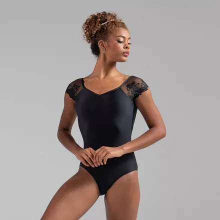 Ballet Rosa Josephine – body fără mâneci cu inserții din dantelă
