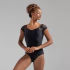 Ballet Rosa Josephine – body fără mâneci cu inserții din dantelă