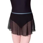 Capezio Endear fustă de repertoriu cu bandă decorativă, din tul elastic