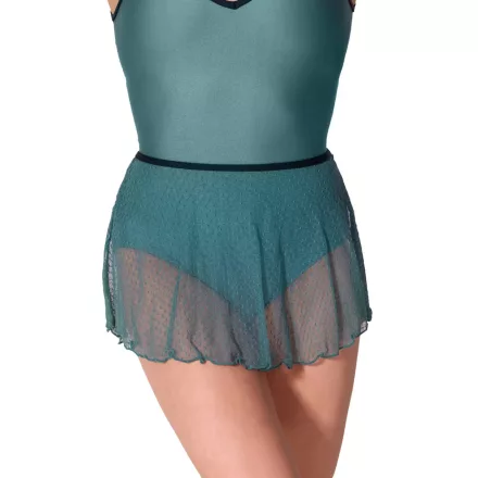 Capezio Endear fustă de repertoriu cu bandă decorativă, din tul elastic