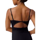 Capezio Elsa Leotard cu bretele subțiri, inserții din tulle și detalii decorative