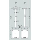 Dinamica Ballet "ISA" Bară de balet portabilă cu roți