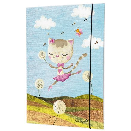 DanzArte “Dancing Cat On Meadow” A4 matt laminated folder