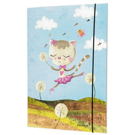 DanzArte “Dancing Cat On Meadow”A4 matt Laminierte Mappe