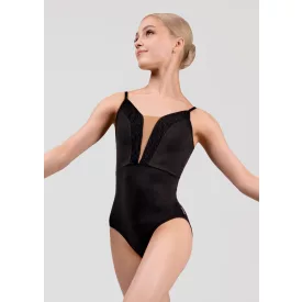   GP Illusion/Adaline basic spaghetti strap dress with velvet insert