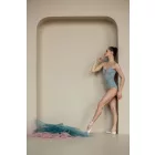 Grand Prix Dancewear Poesie/Blaire bársony betétes spagetti pántos alap dressz, tüll háttal