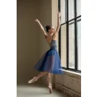 Grand Prix Dancewear Poesie/Luna bársony betétes spagetti pántos alap dressz, tüll háttal