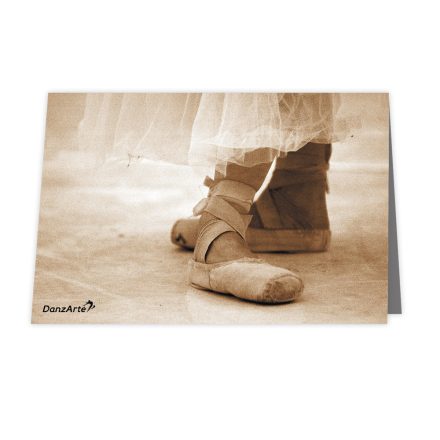 DanzArte “Pointe Shoes Sepia” Greeting Card