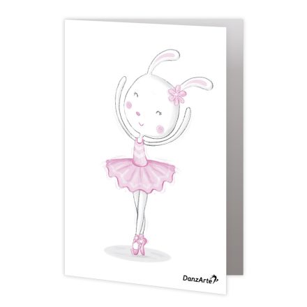 DanzArte “Dancing Bunny On Pointe” Grusskarte