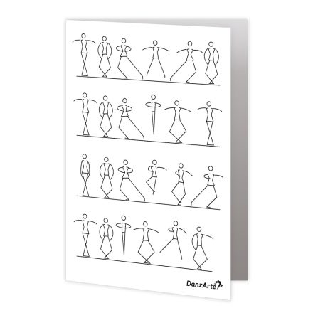 DanzArte “Stick Figures Dancing” Üdvözlőlap