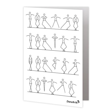 DanzArte “Stick Figures Dancing” Grusskarte