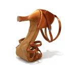HROY 7127 Pantofi de dans latino – cu mai multe barete și talpă căptușităEz az elegáns női latin tánccipő látványos, sokpántos kialakításával különleges, nőies megjelenést kölcsönöz viselőjének. A lábfejet finoman körülölelő, keresztezett pántok szép