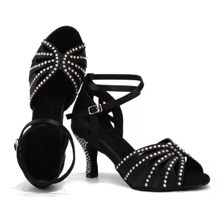 HROY L162 Latein-Tanzschuhe mit Strasssteinen