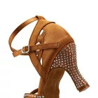 HROY L162 Pantofi de dans latino cu strasuri