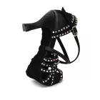 HROY L510 Pantofi de dans latino cu barete multiple și strasuri