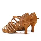 HROY L510 Pantofi de dans latino cu barete multiple și strasuri