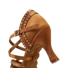 HROY L510 Pantofi de dans latino cu barete multiple și strasuri