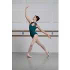 Intermezzo 31658 Tricou de balet din dantelă cu guler înalt, fără mâneci, cu inserții de dantelă