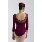 Intermezzo 31662 Tricou de balet cu mâneci 3/4 cu inserții de tulle