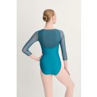 Intermezzo Ballettanzug mit Bootsausschnitt, 3/4-Ärmeln und Tülleinsatz, 31712