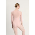 Intermezzo costum de balet cu decolteu tip bărcuță, mâneci 3/4 și inserție din tul, 31712