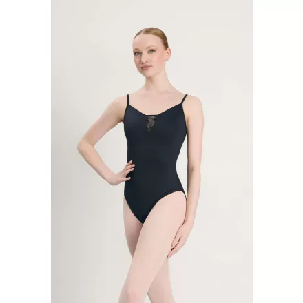 Intermezzo spaghetti strap ballet leotard with lace insert, 31716