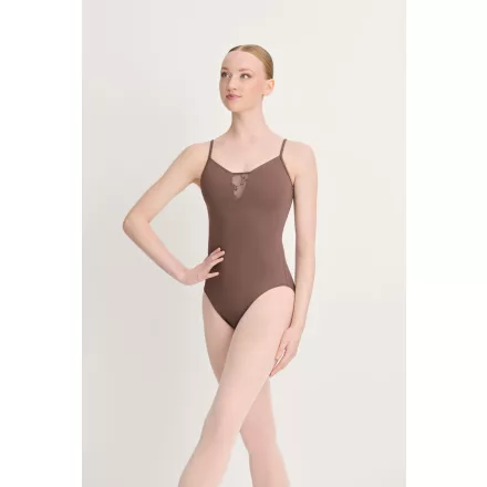 Intermezzo spaghetti strap ballet leotard with lace insert, 31716