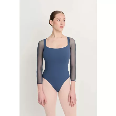 Intermezzo 31731 long sleeve leotard with tulle inserts and tulle sleeves