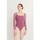 Intermezzo 31731 long sleeve leotard with tulle inserts and tulle sleeves