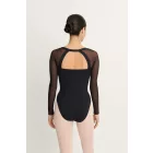 Intermezzo 31731 langärmliger Ballettanzug mit Tülleinsätzen und Tüllärmeln