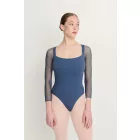 Intermezzo 31731 long sleeve leotard with tulle inserts and tulle sleeves
