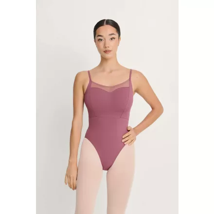 Intermezzo 31732 spaghetti strap leotard with tulle inserts