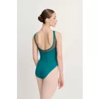 Intermezzo 31733 boat neckline leotard with tulle inserts