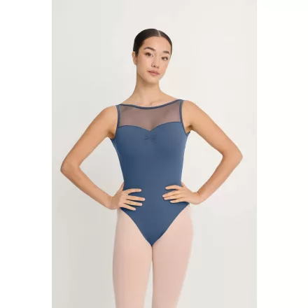Intermezzo 31733 boat neckline leotard with tulle inserts