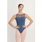 Intermezzo 31733 boat neckline leotard with tulle inserts