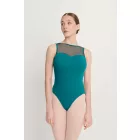 Intermezzo 31733 boat neckline leotard with tulle inserts