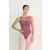Intermezzo 31733 boat neckline leotard with tulle inserts