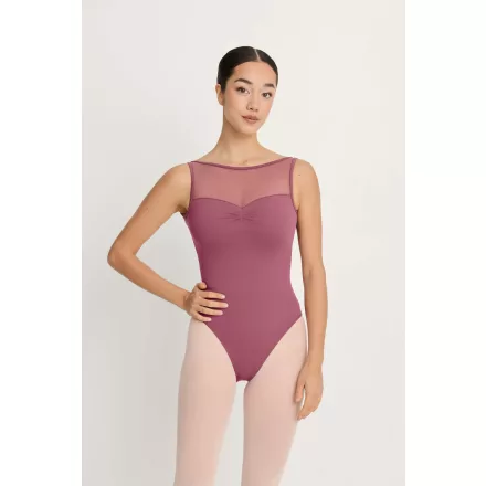 Intermezzo 31733 boat neckline leotard with tulle inserts