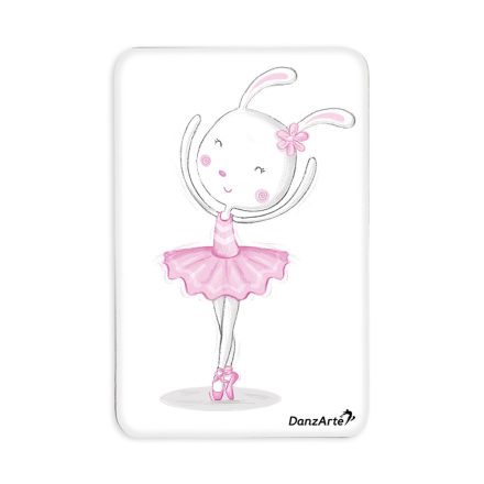 DanzArte “Dancing Bunny On Pointe” Vinyl Laminated Magnet
